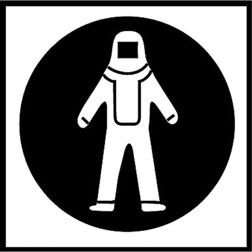 &eacute;tiquettes avec pictogramme Right to Know - Combinaison pleine protection, Vinyle, Feuille, 5/8" lo x 3/4" la OCP Construction Supplies