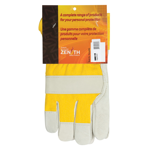 Abrasion-Resistant Winter-Lined Fitters Gloves, Large, Grain Cowhide Palm, Foam Fleece Inner Lining OCP Construction Supplies