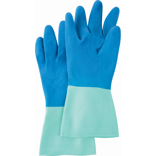Protector Gloves, Size X-Large/9/9.5, 13" L, Nitrile, Flock-Lined Inner Lining, 28-mil OCP Construction Supplies
