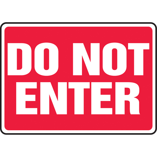 "Do Not Enter" Sign, 10" x 14", Aluminum, English OCP Construction Supplies