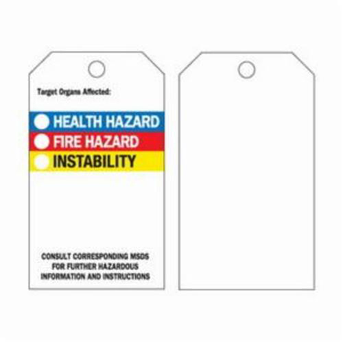 Self-Laminating Right-To-Know Tags, Polyester, 3" W x 5-3/4" H, English OCP Construction Supplies