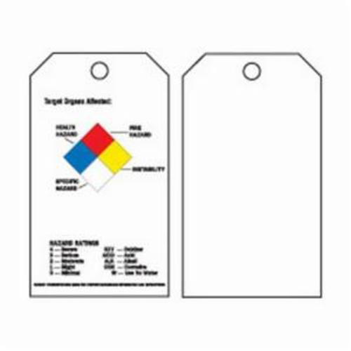 Self-Laminating Right-To-Know Tags, Polyester, 3" W x 5-3/4" H, English OCP Construction Supplies