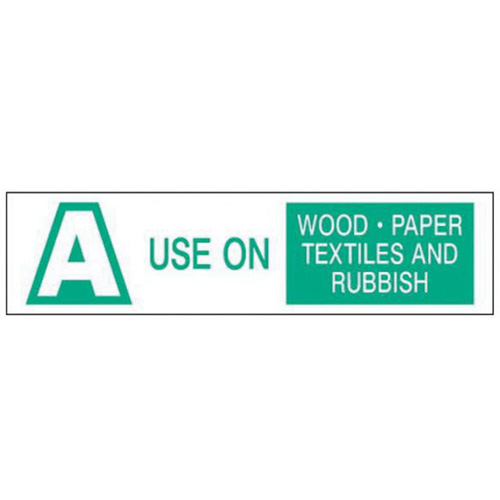 "A Use on Wood Paper Textiles and Rubbish" Labels, 6" L x 1-1/2" W, Green on White OCP Construction Supplies