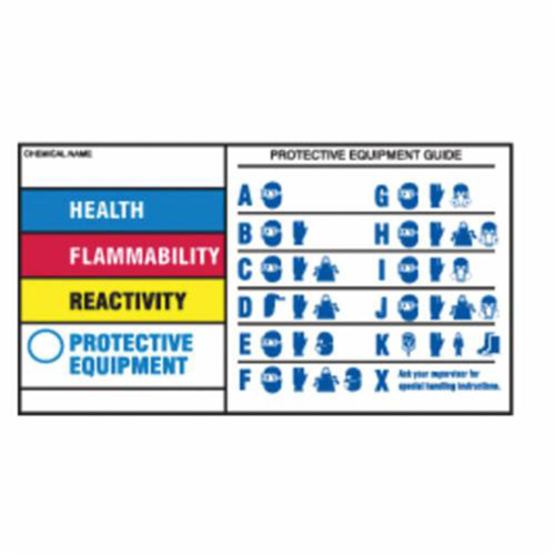 &eacute;tiquettes de protection pour &eacute;quipement, Polyester, Feuille, 7" lo x 4" la OCP Construction Supplies