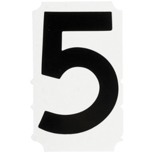 Quick-Align&reg; Individual Gothic Number and Letter Labels, 5, 4" H, Black OCP Construction Supplies