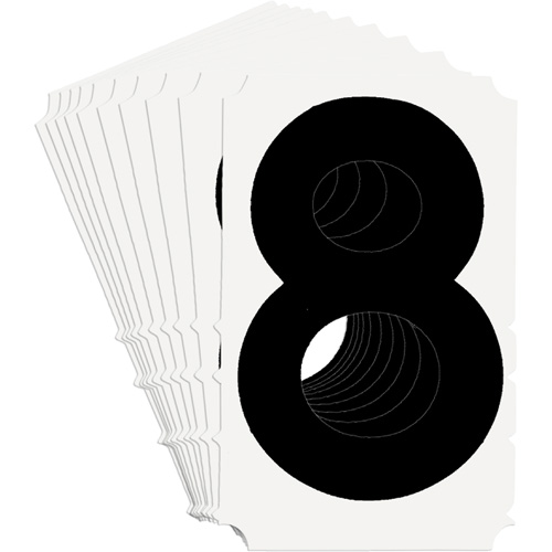 &eacute;tiquettes de lettres et chiffres gothiques individuels Quick-Align, 8, 4" h, Noir OCP Construction Supplies