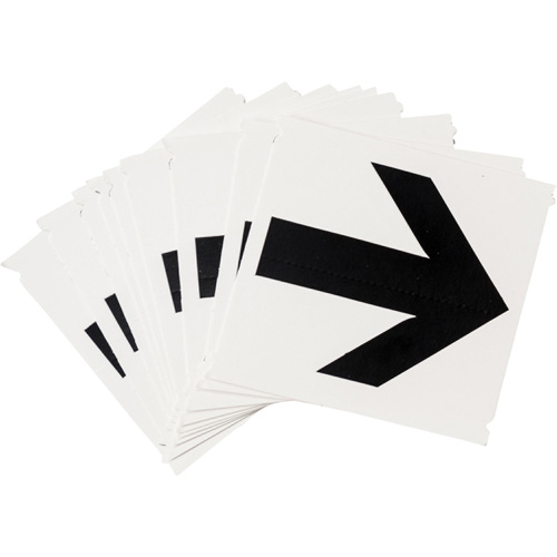 Quick-Align&reg; Individual Gothic Number and Letter Labels, Arrow Symbol, 4" H, Black OCP Construction Supplies