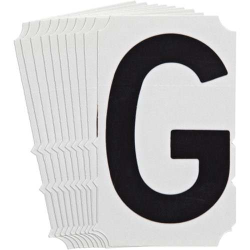 Quick-Align&reg; Individual Gothic Number and Letter Labels, G, 4" H, Black OCP Construction Supplies