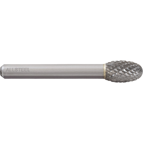 Fraise au carbure ovoide ALLSTEEL, SE-3, 3/8" dia., 1/4" Tige, 5/8" Prof. de la coupe OCP Construction Supplies