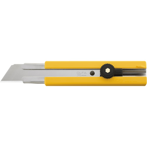 Rubber Inset Utility Knife with Solid Blade, 25 mm, Stainless Steel Blade OCP Construction Supplies