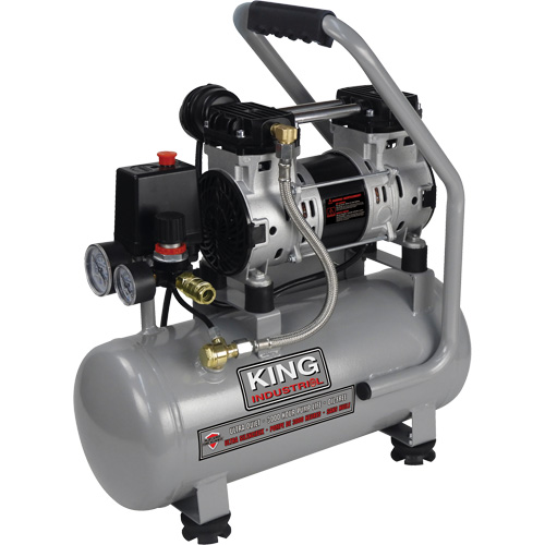 Ultra-Quiet Oil-Free Air Compressor, Gas, 3 gal., 135 PSI OCP Construction Supplies