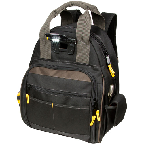 Techgear 53-Pocket Tool Backpack, 16" L x 13-1/4" W, Black, Polyester OCP Construction Supplies