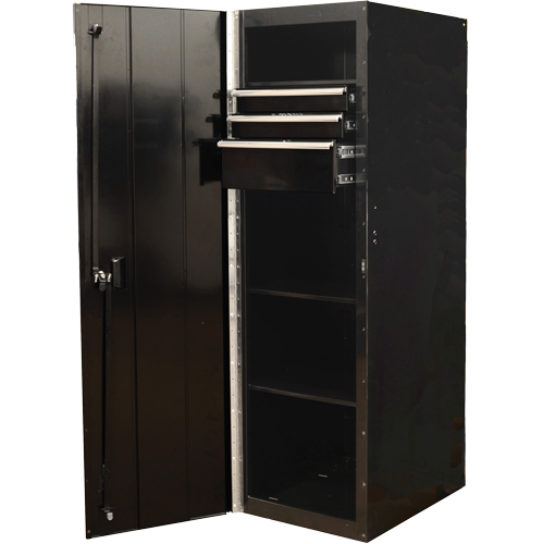 RX Series Side Cabinet, 3 Drawers, 19" W x 25" D x 61" H, Black OCP Construction Supplies