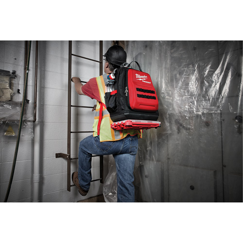 Packout Backpack, 15-3/4" L x 11-4/5" W, Black/Red, Ballistic OCP Construction Supplies