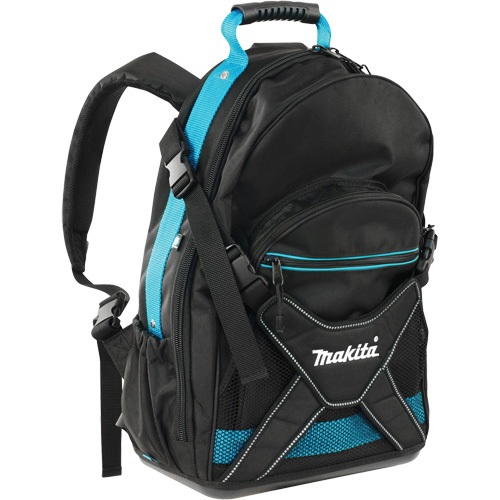 Jobsite Backpack, 9-1/2" L x 15" W, Black/Blue, Polyester OCP Construction Supplies