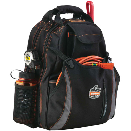 Arsenal&reg; 5843 Tool Backpack, 13-1/2" L x 8-1/2" W, Black, Polyester OCP Construction Supplies