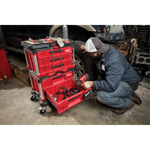 Packout 2-Drawer Tool Box, 16-1/3" x 14-1/3" x 22-1/5", Red OCP Construction Supplies