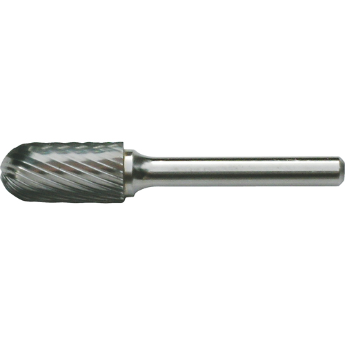 CLEVELAND Solid Carbide Burrs - Cylinder Shape with Ball Nose, SC-41, 3/32" Dia., 7/16" Depth of Cut OCP Construction Supplies