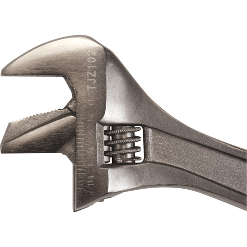 Adjustable Wrench, 10" L, 1-3/8" Max Width, Black OCP Construction Supplies