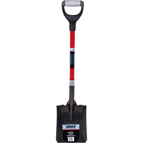 Heavy-Duty Square Shovel, Fibreglass, Carbon Steel Blade, D-Grip Handle, 29-1/2" Long OCP Construction Supplies
