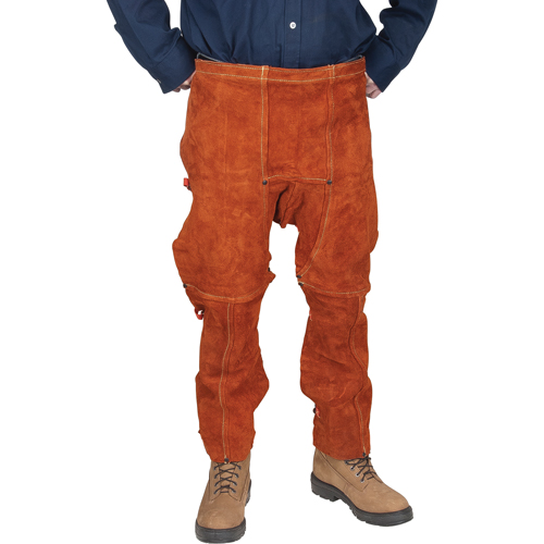 Leather Split Leg Apron & Chaps, 40" L, Lava Brown OCP Construction Supplies