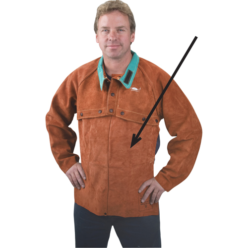 Leather Bib, 20" L, Lava Brown OCP Construction Supplies