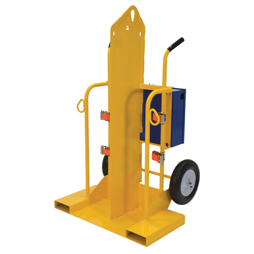 Welding Cylinder Torch Cart, Pneumatic Wheels, 24" W x 19-1/2" L Base, 500 lbs. OCP Construction Supplies