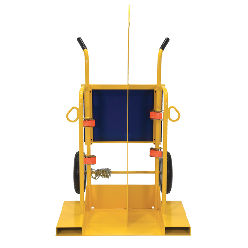 Welding Cylinder Torch Cart, Pneumatic Wheels, 24" W x 19-1/2" L Base, 500 lbs. OCP Construction Supplies