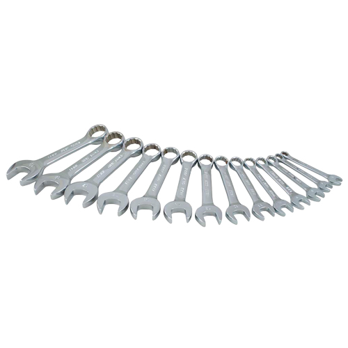 Jeu de cl&eacute;s courtes, Combinaison, 14 morceaux, M&eacute;trique OCP Construction Supplies