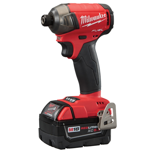 M18 Fuel Surge 1/4" Hex Hydraulic Impact Driver Kit, 1/4", 37.5 ft-lbs Max. Torque, 18 V OCP Construction Supplies