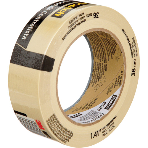 Scotch&reg; Contractor Grade Masking Tape 2020, 36 mm (1-1/2") x 55 m (180'), Beige OCP Construction Supplies