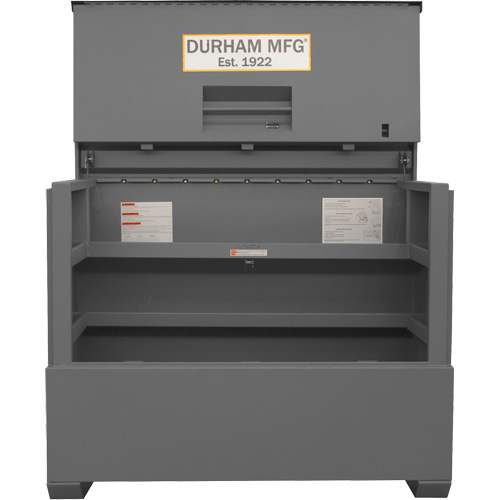 Piano Style Jobsite Storage Box, 60-1/2" W x 34-3/4" D x 49-3/8" H, Grey OCP Construction Supplies