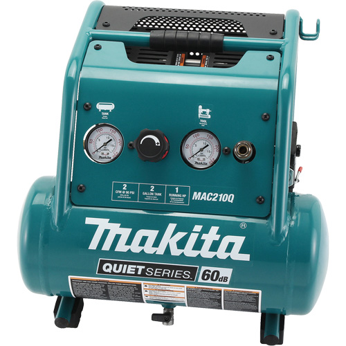 Quiet Series Air Compressor, Electric, 2 Gal (2.4 US Gal), 135 PSI, 120/1 V OCP Construction Supplies