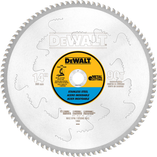 Lame de scie pour coupe d'acier inoxydable Metal Cutting, 14", 90 dents, Pour M&eacute;tal OCP Construction Supplies