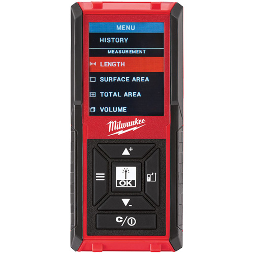 Laser Distance Meter, 0' - 330' (0 m - 100.6 m) Range, Digital (Electronic) OCP Construction Supplies