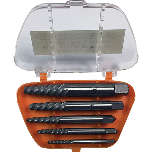 Jeu d'extracteurs de vis avec forets DRILLCO, Carbure, 5 Morcea OCP Construction Supplies