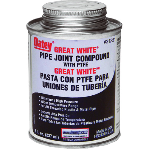 Great White&reg; Pipe Joint Compound with PTFE OCP Construction Supplies