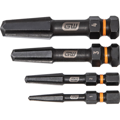 Bolt Biter Screw Extractor Set, High Speed Steel, 4 Pieces OCP Construction Supplies