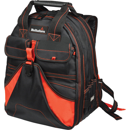 Deluxe Tool Backpack, Black/Red, Ballistic/Polyester OCP Construction Supplies