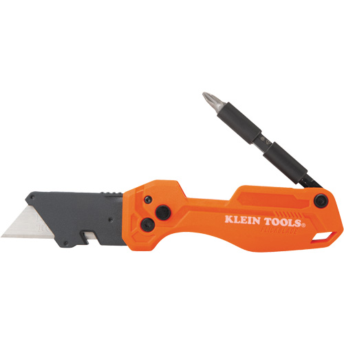 Couteau utilitaire pliant avec tournevis &agrave; douille, 1" lame, lame en Acier, poign&eacute;e en Plastique OCP Construction Supplies