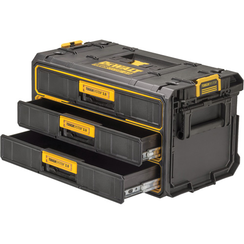 Unit&eacute; &agrave; trois tiroirs ToughSystem 2.0, 21-4/5" x 12-3/10" x 12-3/5", Noir/Jaune OCP Construction Supplies