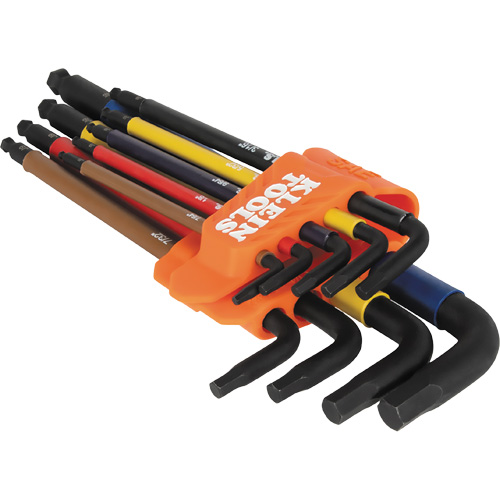 Jeu de cl&eacute; hex de style L extra longues et chromocod&eacute;es avec support, 9 mcx, Imp&eacute;rial OCP Construction Supplies