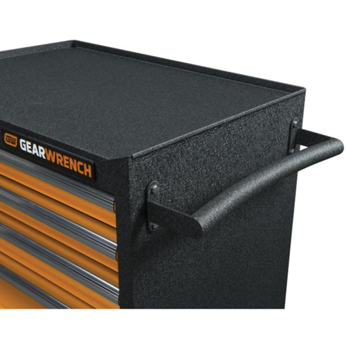 Armoire roulante pour outils s&eacute;rie GSX, 6 tiroirs, 36" la x 18-1/5" p x 37-2/5" h, Noir/Orange OCP Construction Supplies