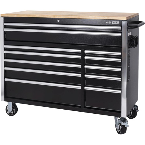 HDRC5212 Armoire mobile de s&eacute;rie HD, 12 tiroirs, 51-1/4" la x 21" p x 40-3/10" h, Noir OCP Construction Supplies