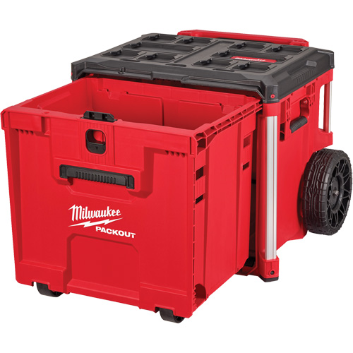 Coffre &agrave; outils roulant avec tiroir PACKOUT, 19" x 24" x 20", Noir/Rouge OCP Construction Supplies