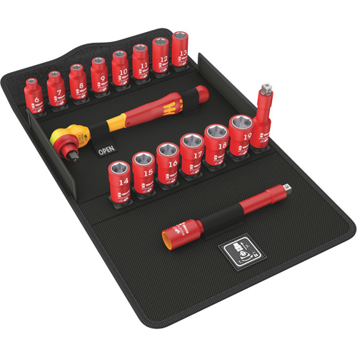 8100 SB VDE 1 Zyklop Insulated Ratchet Set, 7 Pcs, 3/8" Drive Size OCP Construction Supplies