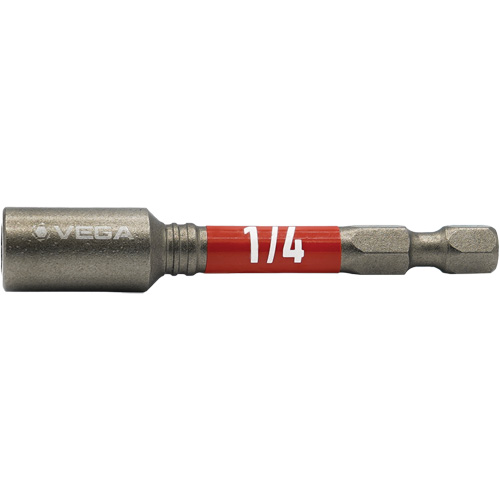 Impactech&reg; Nut Driver, 1/4" Tip, 1/4" Drive, 2-9/16" L, Magnetic OCP Construction Supplies