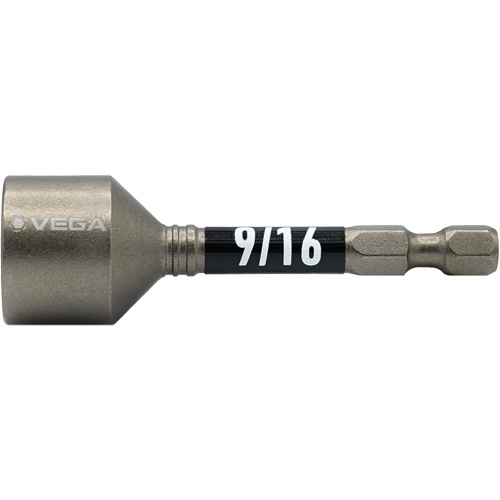 Impactech&reg; Nut Driver, 9/16" Tip, 1/4" Drive, 2-9/16" L, Magnetic OCP Construction Supplies