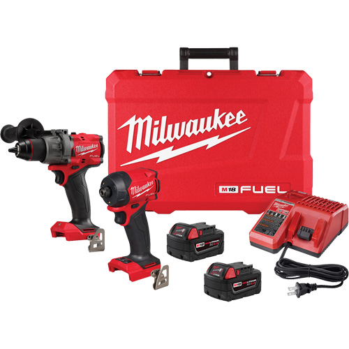 Ensemble &agrave; deux outils perceuse-visseuse &agrave; percussion &agrave; prise 1/2" M18 FUEL et visseuse hydraulique &agrave; prise hexagonale &agrave; prise 1/4" SURGE, Lithium-ion, 18 V OCP Construction Supplies