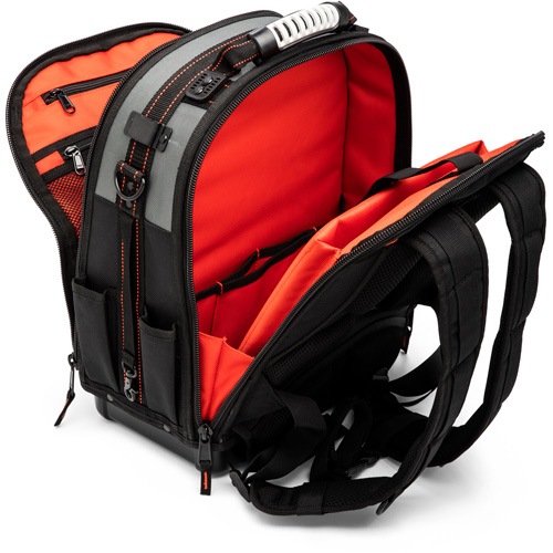 Sac &agrave; dos pour ouvrier, 18" lo x 10" la, Noir/Gris/Orange, Polyester OCP Construction Supplies